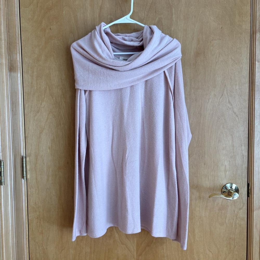 Adora Cowl Neck Pink Long sleeve Sweater Butter Soft Medium